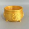 3D Printed Golden Treasure Bowl Wealth Prosperity Basin Figurine Bring Good Luck Fortune Money Pot Feng Shui Ornament