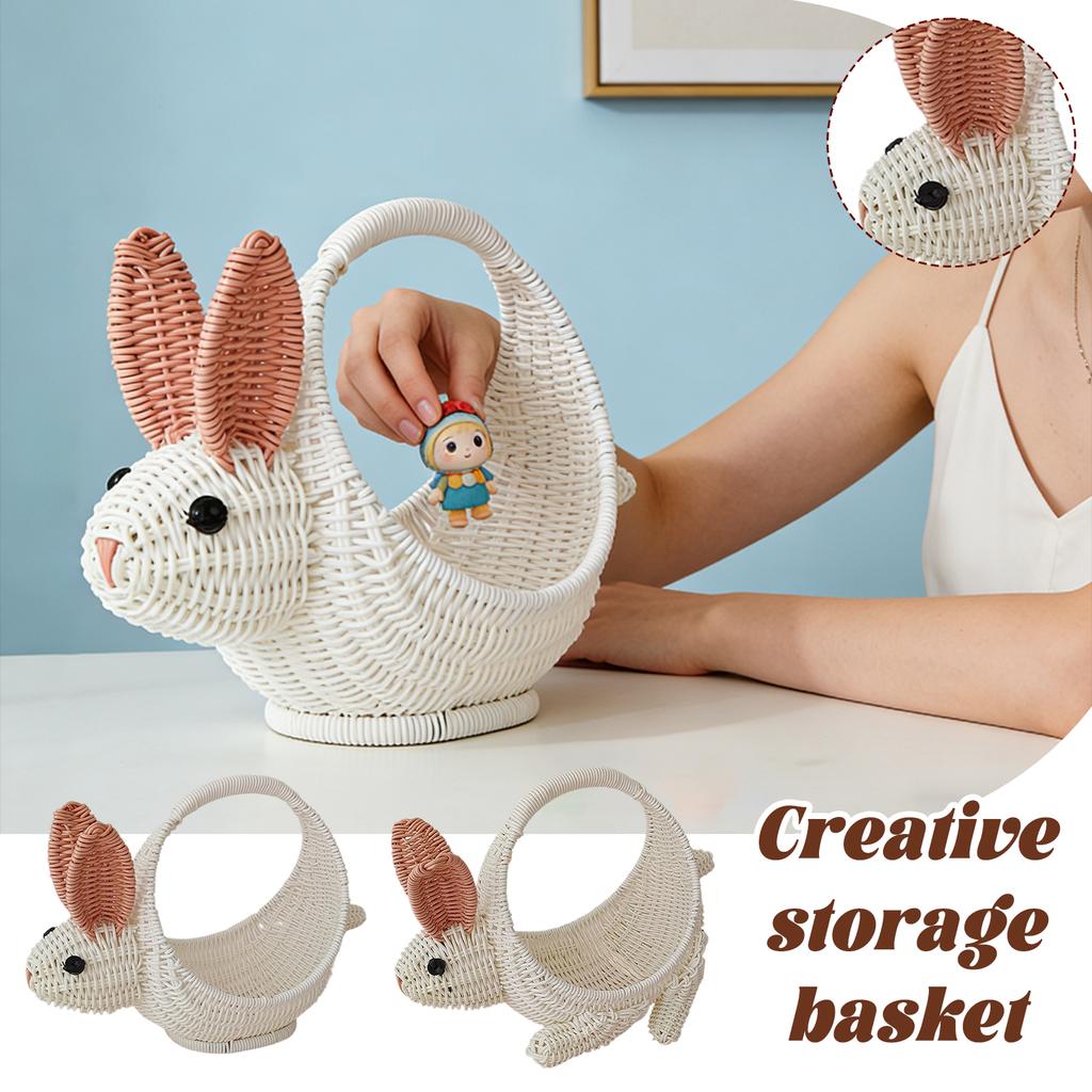 Handmade Woven Ear Flower Basket, Fruit Basket, Creative Storage Basket