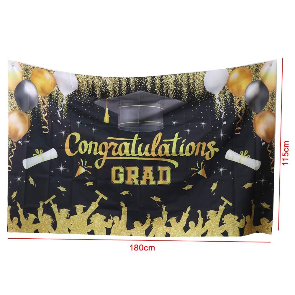 Herzlichen Glückwunsch Absolventen Hintergrund Glitzer Happy Graduation Banner Erwachsene Kinder