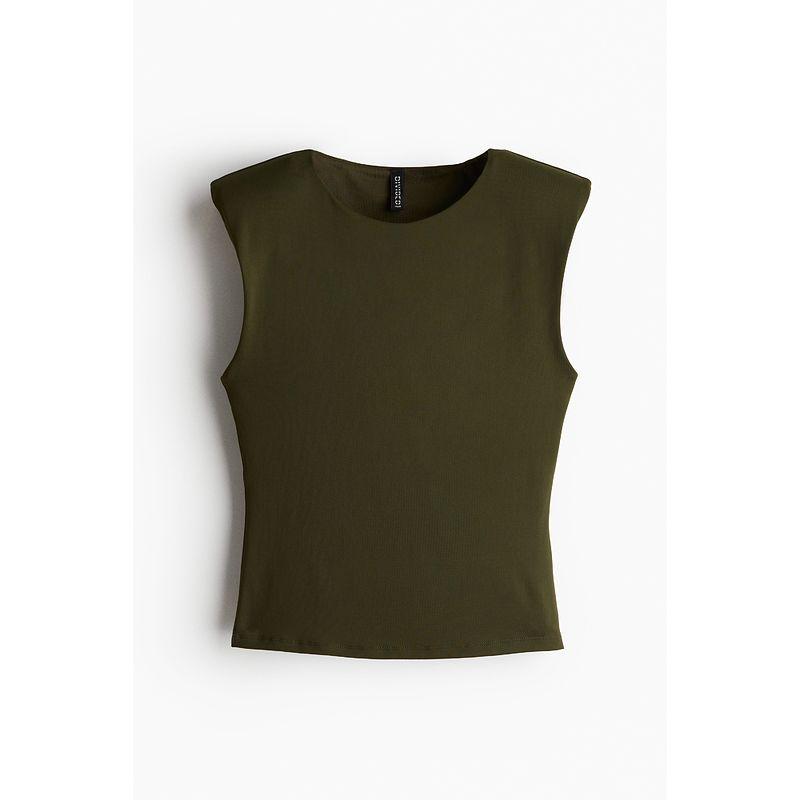 

HM Women s Vest Camisole Autumn Inner Wear Plaid Padded Shoulder Stretch Silm Vest 1254679