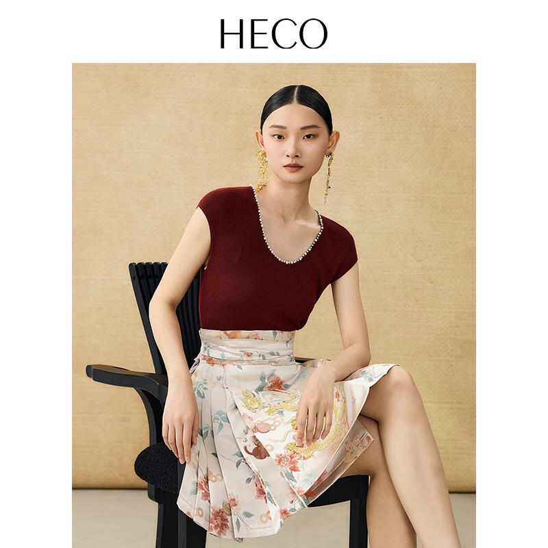 HECO Pearl Romance Women s Beaded Flutter Sleeve T-Shirt S