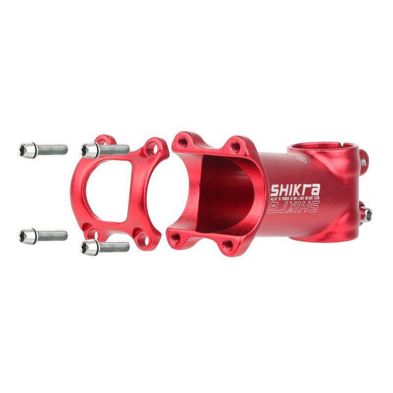 SHIKRA Aluminum Bicycle Stem Mountain Road Bike 35mm 110mm Length 7 Angle Black Red