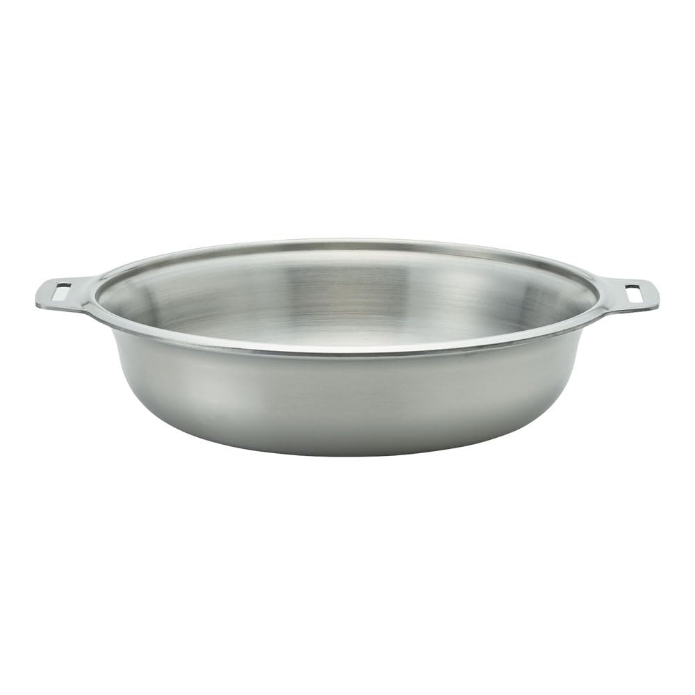 Endo Shoji Silver Peak Series Motsunabe Pot 28cm, Three-Layer Construction for Excellent Heat Efficiency (Stainless Steel, Aluminum, Stainless
