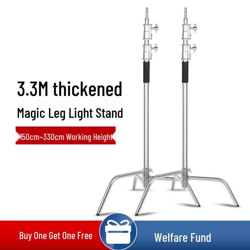 Reinforced 2.8m Stainless Steel Light Stand with Magic Legs for Flash Photography