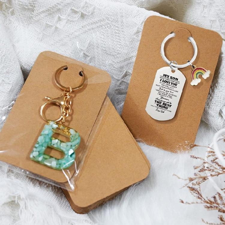 Keychain Jewelry Cardboard with Self-sealing Bag Paper Keychain Display Cards