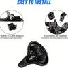 ZHIQIUComfortable Bike Saddles Extra Wide and Thick Bicycle Seat Integrated Molding Anti-Rain