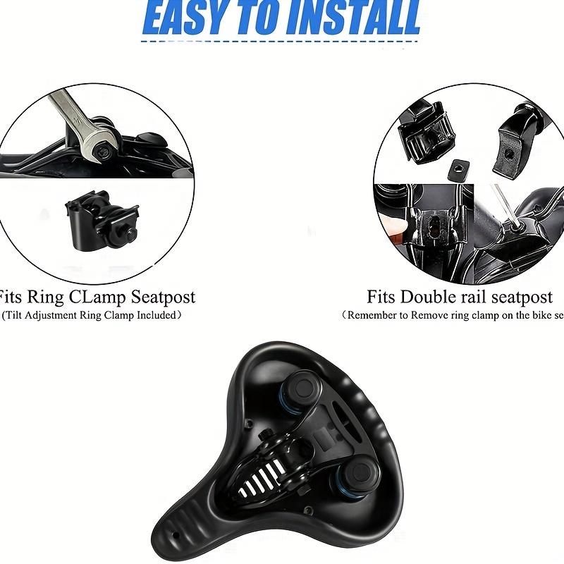 ZHIQIUComfortable Bike Saddles Extra Wide and Thick Bicycle Seat Integrated Molding Anti-Rain