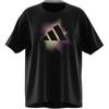 Adidas Pattern Printed Short Sleeve T-Shirt Women Tops Black KA1028