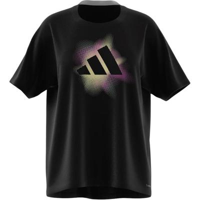 adidas Pattern Printed Short Sleeve T-Shirt Women Tops Black KA1028