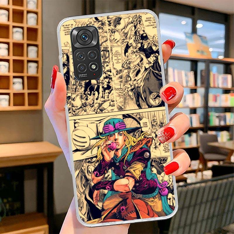 JoJo Bizarre Adventure Anime Cover Phone Case For Xiaomi Redmi Note 15 14 13 12 11 10 Pro Plus 14S 12S 11S 11T 11E 10S Soft Fund