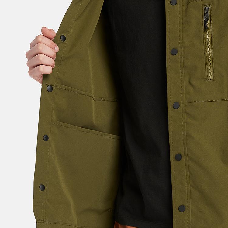 Timberland Outdoor Casual Water-Resistant Loose Jacket Men Jacket Dark-Olive-Green A6SF9-302