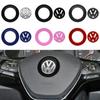 40mm 61mm ABS Car Steering Wheel Emblem Sticker For Volkswagen VW GTI Polo Passat Golf Caddy Jetta Sharan Logo Badge Accessories Zw2