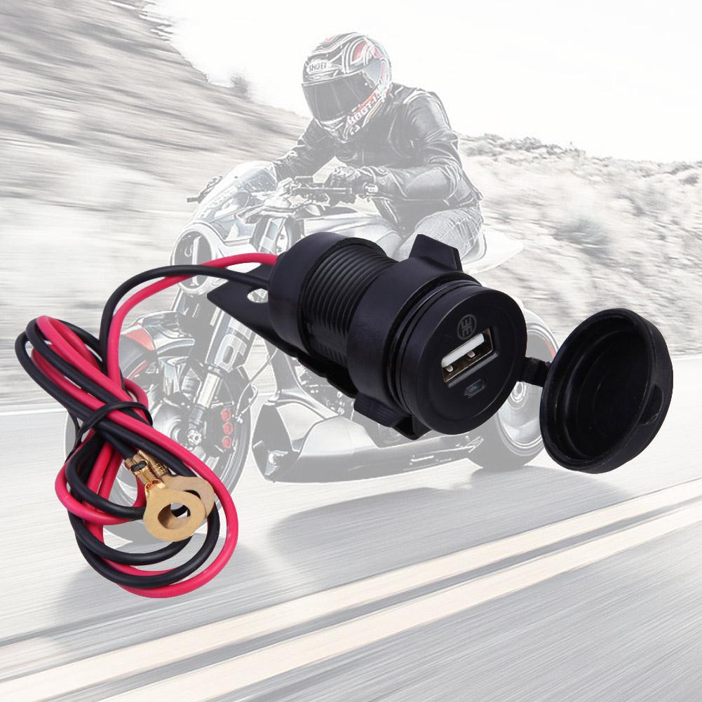 1PC Motorcycle 12V USB Charger Waterproof Power Supply Adapter Cellphone Car Charger Power Adapter USB Socket