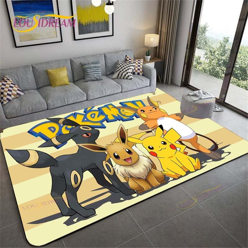 Pikachu Anime Pokemon Carpet Kids Carpets Living Room Tea Table Mats Bedroom Rug Washable Floor Mats Household Area Mat Dinosaur Rug