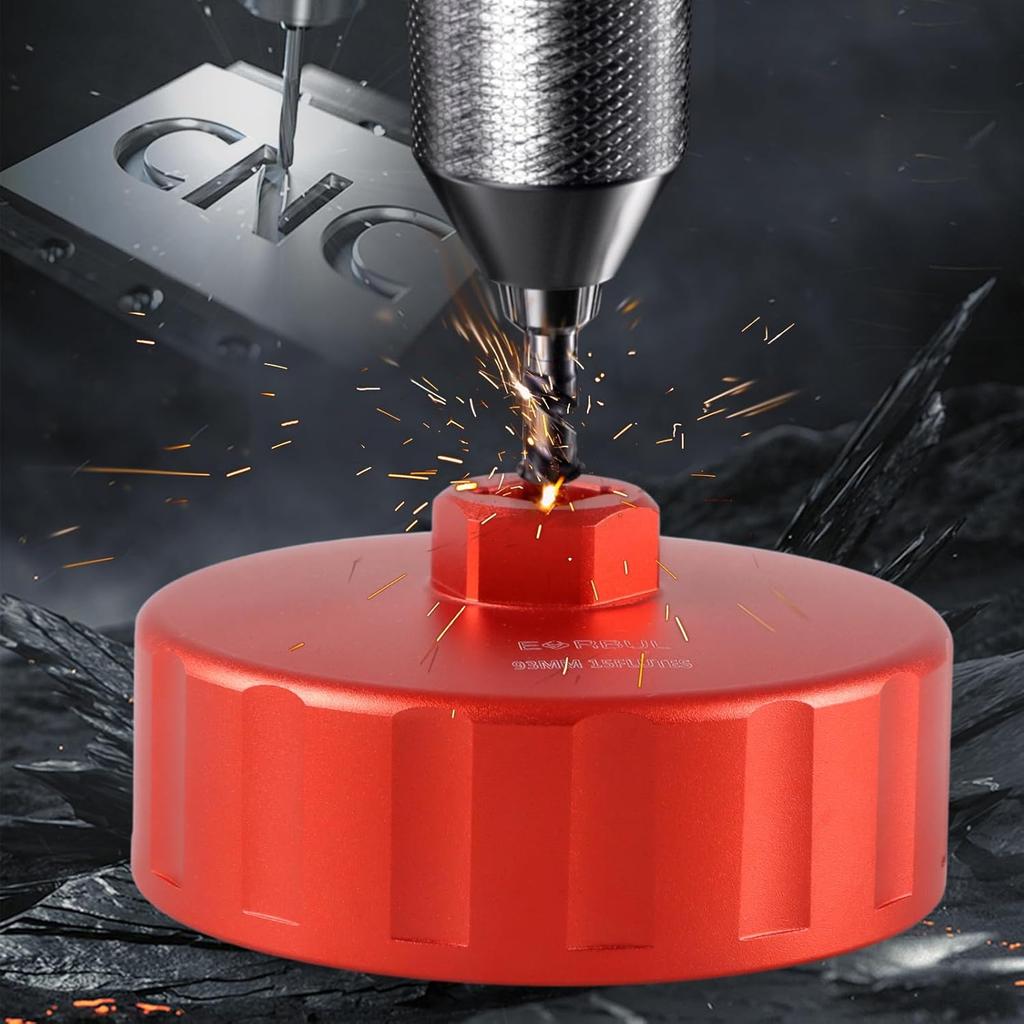 CNC 93Mm 15 Flutes Oil Filter Wrench Removal Tool To Change Oil Filter Compatible With Dodge Ram 2500 3500 6.7L 5.9L L6 Turbo Diesel With 05083285AA
