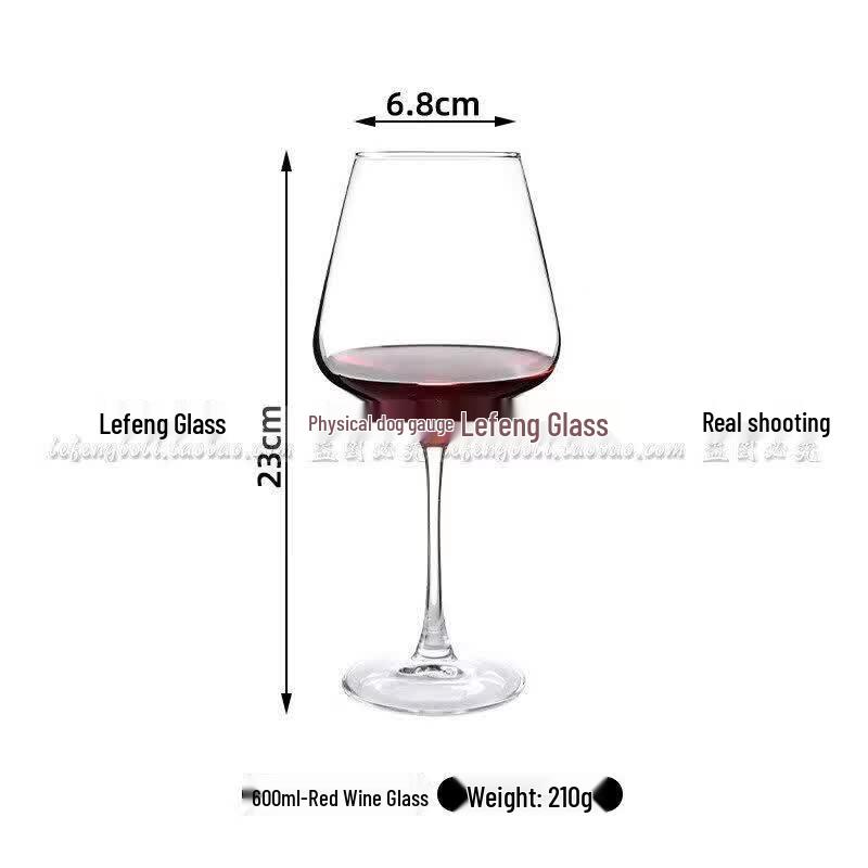 ZISIZ Red Bow Tie Burgundy Crystal Wine Glass
