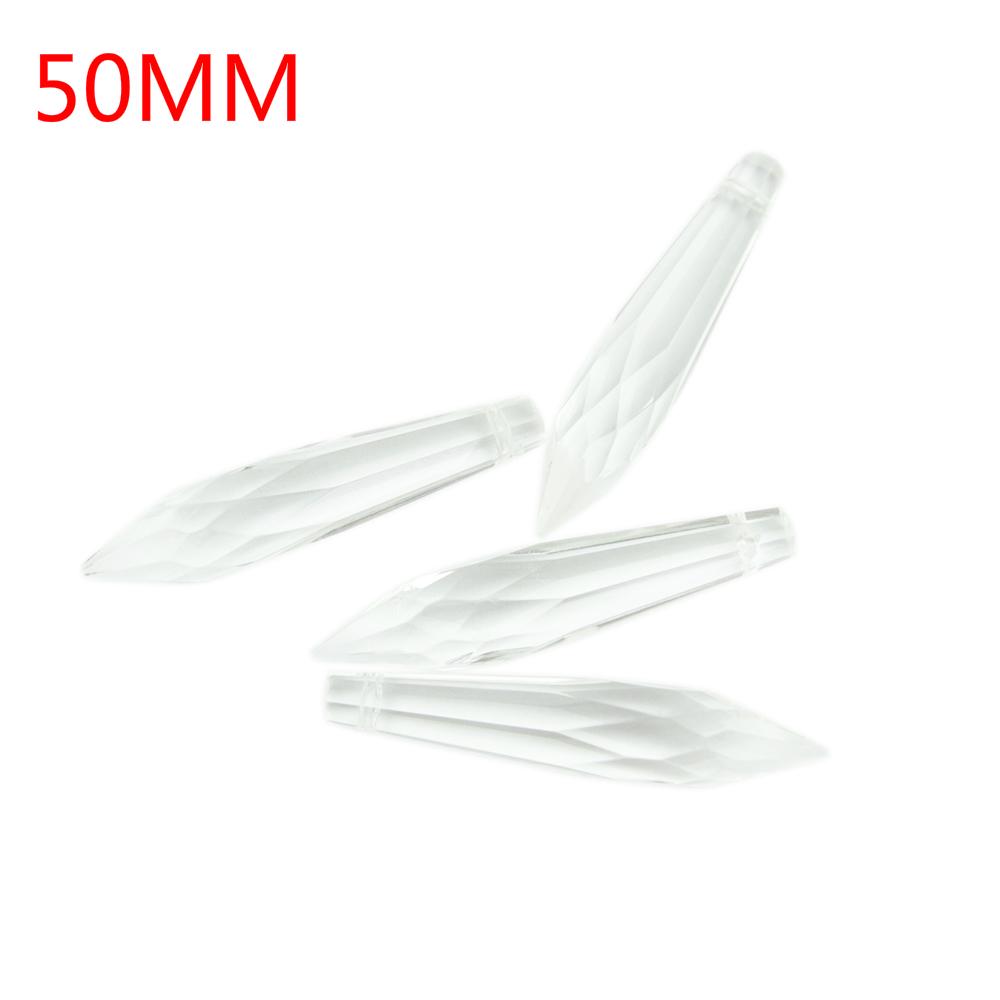 Clear Icicle Crystal Prisms 38Mm-100Mm Crystal U-Drop Prism Chandelier Glass Crystals Pendants Hanging For Chandelier Suspension