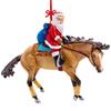 Santa Horse Christmas Hanging Pendant Acrylic 2D Flat Car Horse Pendant New Year Gift Bag Charms Christmas Tree Ornament