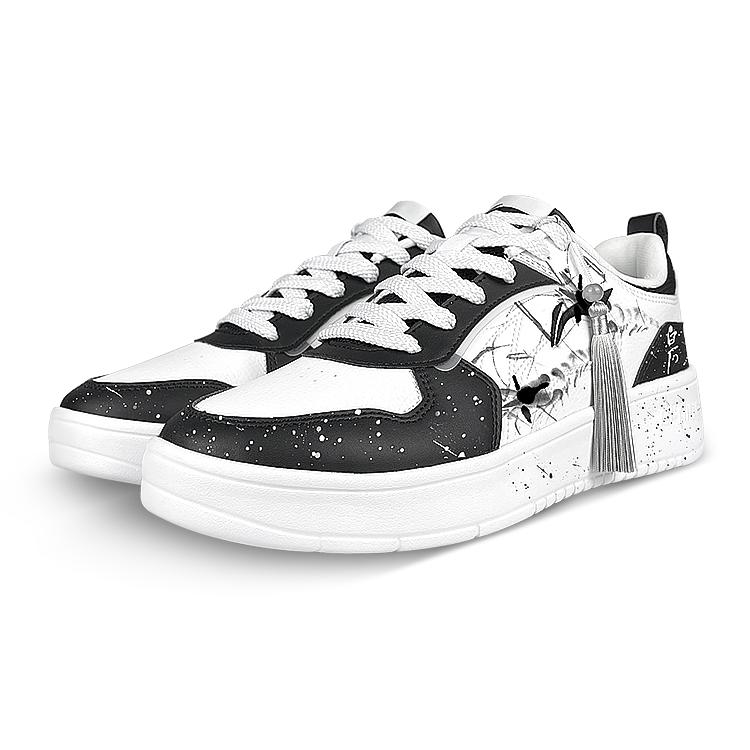 Li Ning Wheat Age Low Top Skateboard Shoes Men's White Black AGCT147-5(Team47-)