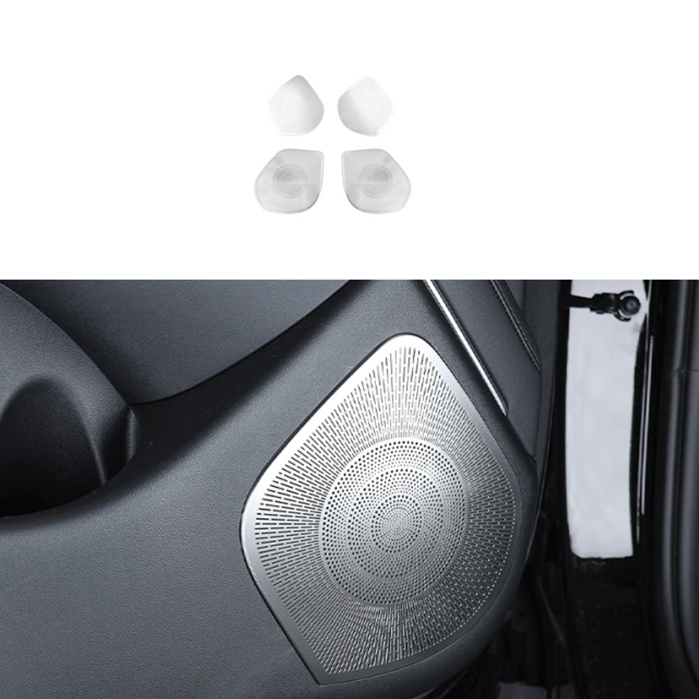 For Hyundai Palisade LX3 2025 2026 Silver Stainless Steel Door Speaker Horn Cover Scratch Resistant Bright Mask Trim LHD/RHD