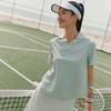 Ailaiyi Women's Cooling Sun Protection Pleated T-Shirt