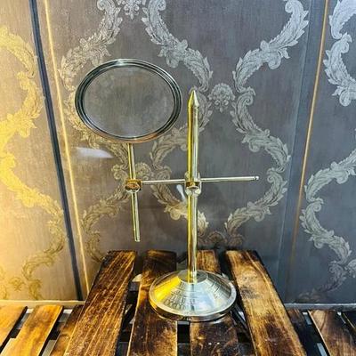 Brass Magnifying Glass with Stand Home Office Decor Table Top Wedding Anniverasry Birthday