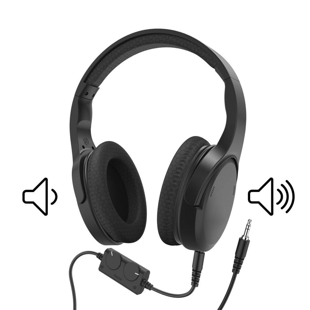 Hama Germany  TV Headphones, Black, Wired, 3.5mm, Officially Imported
