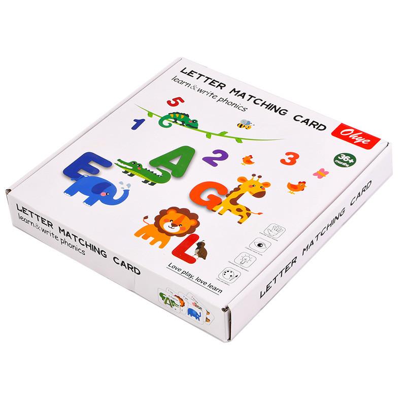 And Alphabet Wooden Number Matching Puzzle For Kids Preschool Education Play