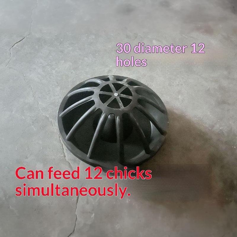 Roof Design Large Circular Chicken Feeder 12/14/16 Holes Rain Resistant for Farm Backyard Poultry Coop