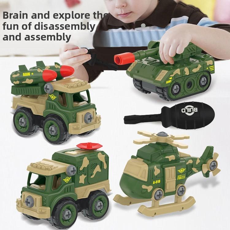 Rettungsauto Sprinklerwagen Tank Flugzeug Polizei Motorrad Abnehmbares Spielzeugset Für Kinder