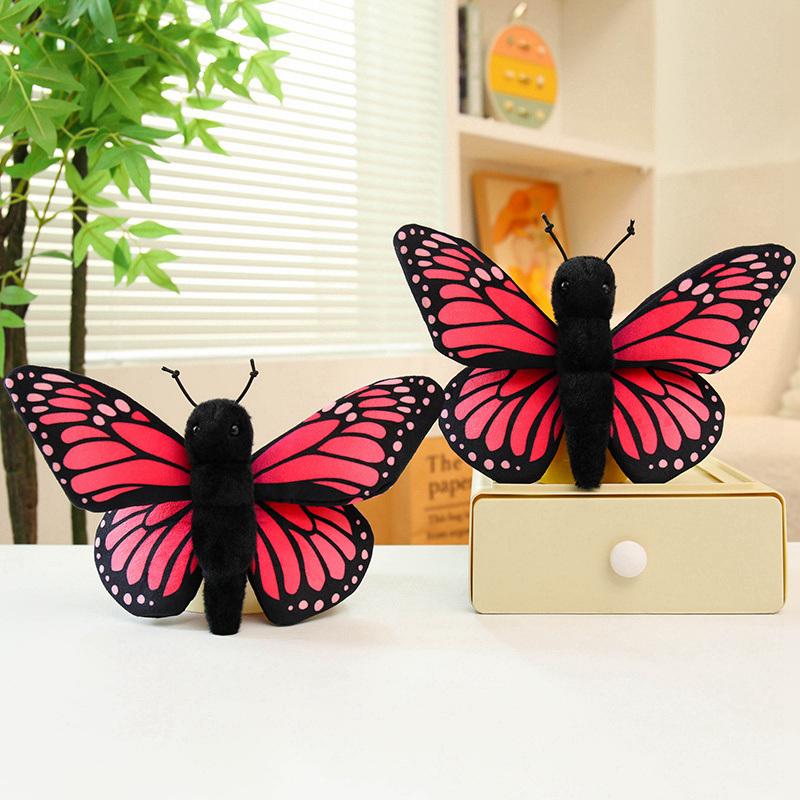 Simulation Insect Plush Toy Stuffed Beetle Bee Spider Butterfly Wild Animal Plushie Home Decoration Present