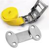 4 Stück Marine-Beschläge 304 Edelstahl Marine-Ösenplatte 25mm Deckplatten-Gurtkamera-Schnallenplatte Bootszubehör
