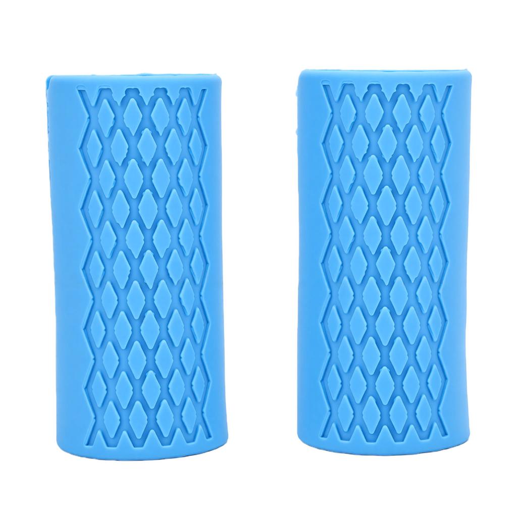 2PCS Barbell Grips Silicone   Thick Prevent Slip Dumbbell Grip for Gym Weightlifting Black