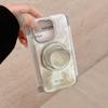 Gradual Change Wave Light Wrinkle Magnetic Suction Bracket Is Suitable for Apple 15promax Mobile Phone Case iPhone14 Smudge 13 Anti-drop