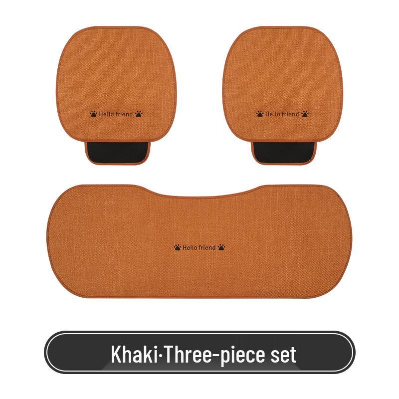 Puppy Cartoon Sunglasses Car Seat Cushion for Kia Models, All-Season Cotton Linen