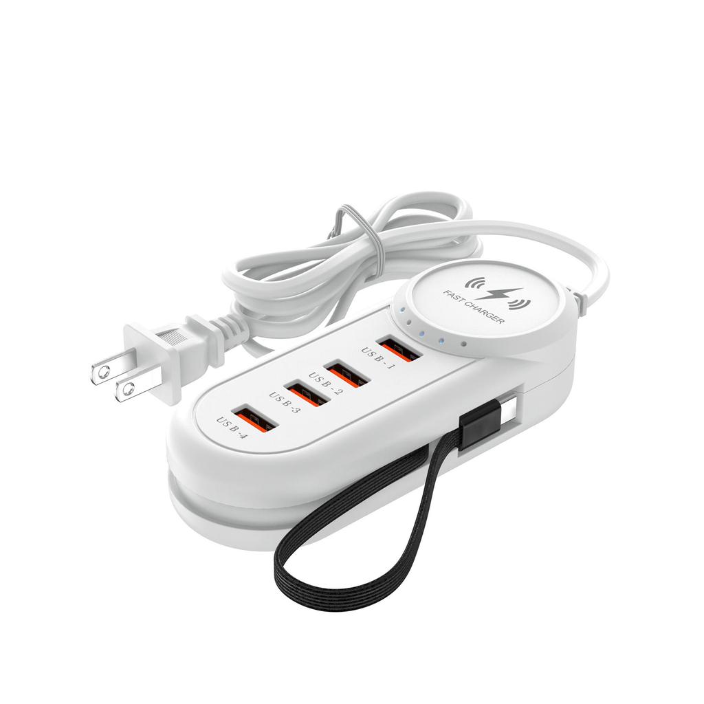 Multi-Port Android Charger with Dual USB & Type-C Power Strip