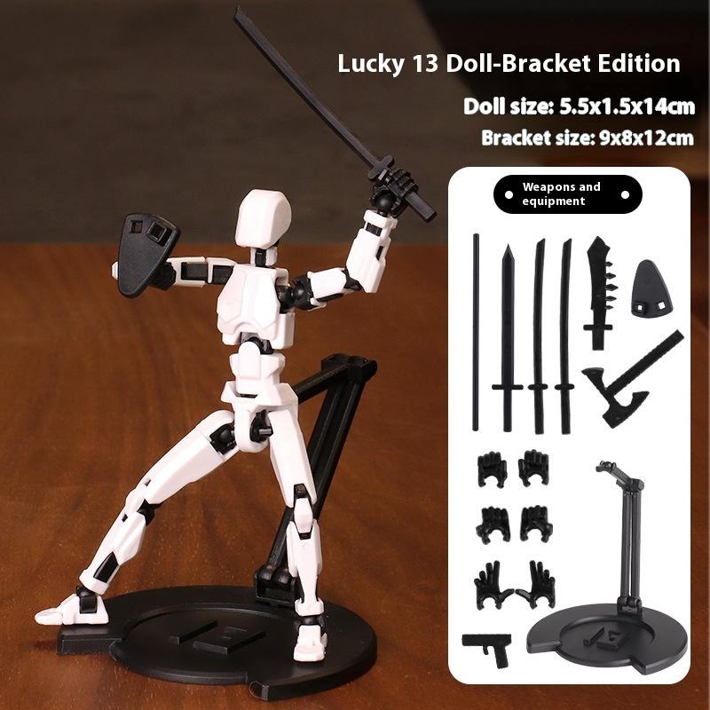 Farbkasten Glückspuppe 13 Mehrgelenk-bewegliches Puppenspielzeug der 3. Generation Schaufensterpuppe DIY Ganzkörper-Dekompressionsartefakt