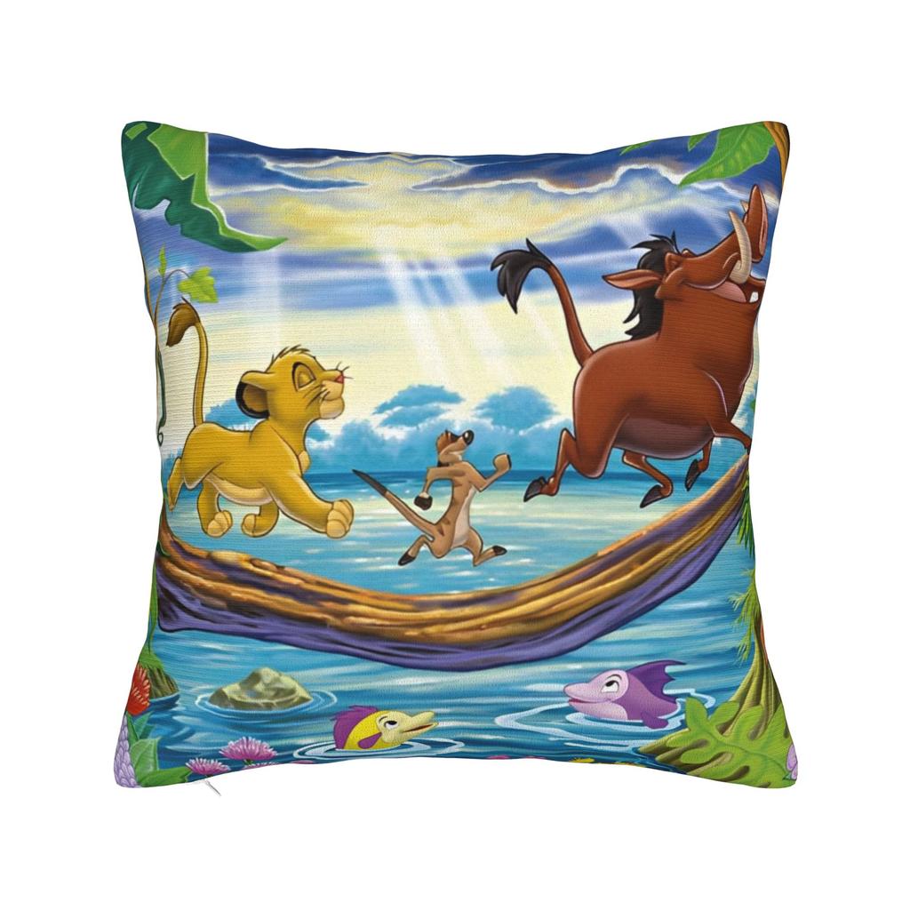 Król Lew Simba Kwadratowa Poszewka na Poduszkę Poliestrowa Poduszka Dekoracyjna , Nowatorska Poszewka Wystrój Domu
