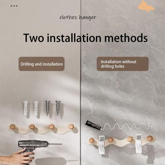 Adhesive Hooks No Drill Strong Load-Bearing Hooks Space-Saving Corrosion-Resistant Hook for Bathroom