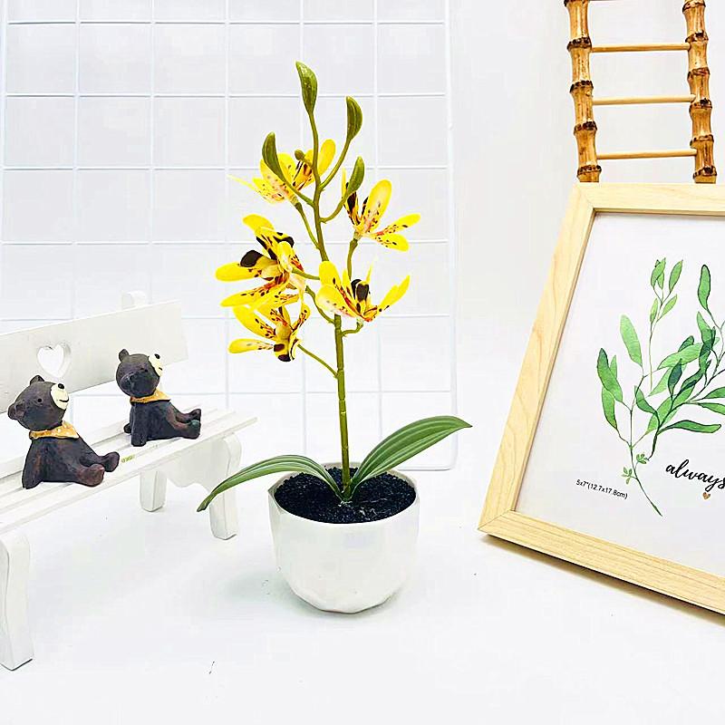 Phalaenopsis Potted Simulated Artificial Artificial Flower Ornament Desktop