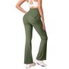 Women's Yoga Tight Pants Outdoor Sports Fitness Flared Pants With Pocket Crowns