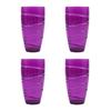 4Pcs Plastic Tumblers Set Reusable Tumbler Glasses with Swirl Design Stackable Water Cups for Garden Picnics Camping BBQs Parties