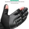 Men's Winter Fishing Gloves: Waterproof, Thorn-Proof, Fleece-Lined, Three-Fingerless Design for Ice & Cold Weather Fishing