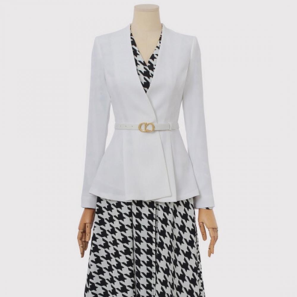 Win Women S claSSic Peplum collarleSS Jacket