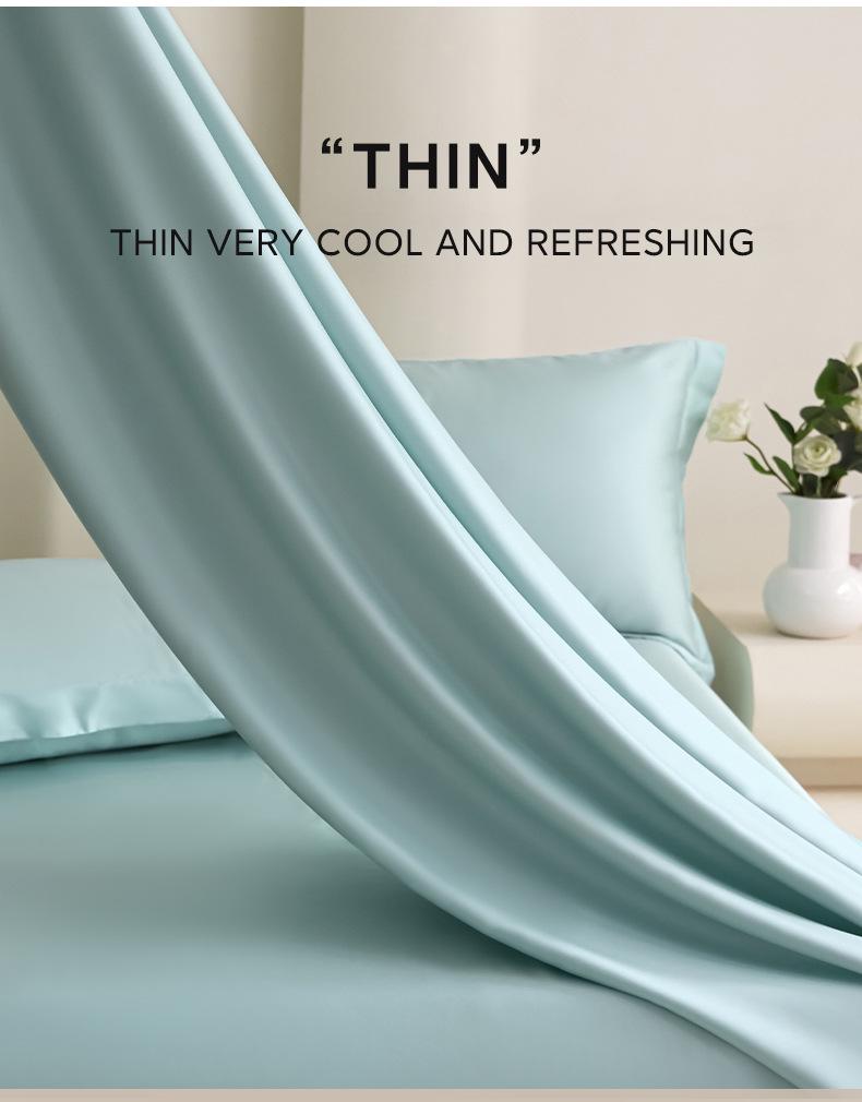 Summer Cooling Tencel Lyocell Ice Silk Bedding Set (4-Piece)