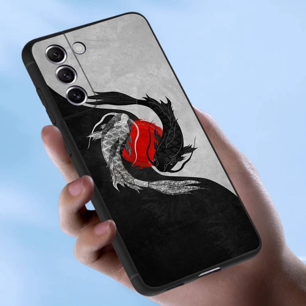 

Art Fish Koi Carp Case For Samsung Galaxy Case S25 S23 S22 S21 S30 S20 S10 Ultra Plus FE TPU Soft Cover Samsung S21FE