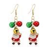 Party Christmas Earrings With Snowflake Bell For Women Holiday Accessory Gift