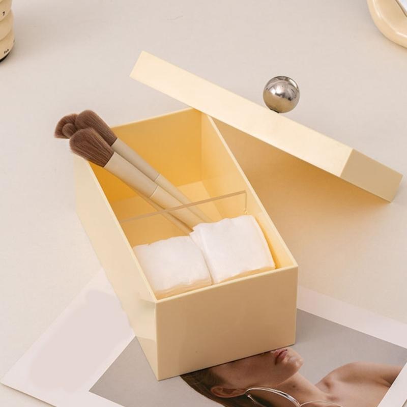 Stylish Ball Handle Lid Design Storage Container With Dividers Multipurpose Dustproof Box For Home And Office Use