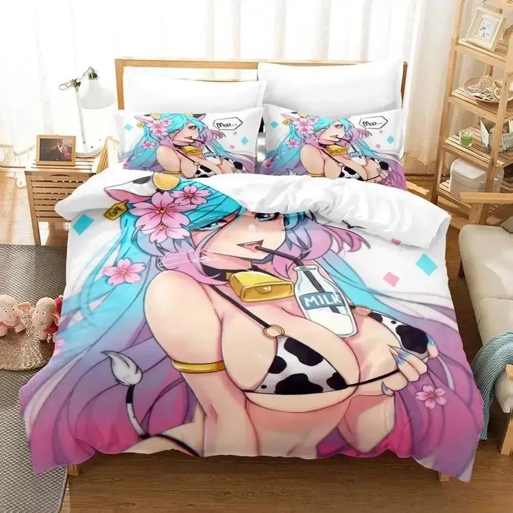 

New Sexy Young Girls Silvervale Vtuber Beding Set Bedrom Soft Modern Bedspreads Comefortable Soft Duvet Cover Comfortable Quilt Cover And Pilowcase 100*200cm Single