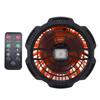 Campingventilator mit Licht Leise USB-Aufladung 180 Grad Drehung Tragbares Hakendesign 5 LED-Ventilator für Zelt